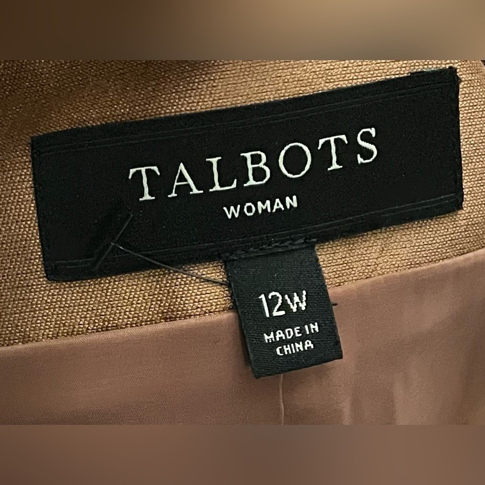 Talbots-‎ Brown Short Sleeve Blazer Size 12w - Picture 5 of 8